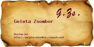 Geleta Zsombor névjegykártya